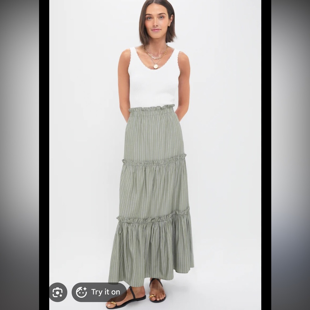 Tuckernuck Green Stripe Prado Skirt